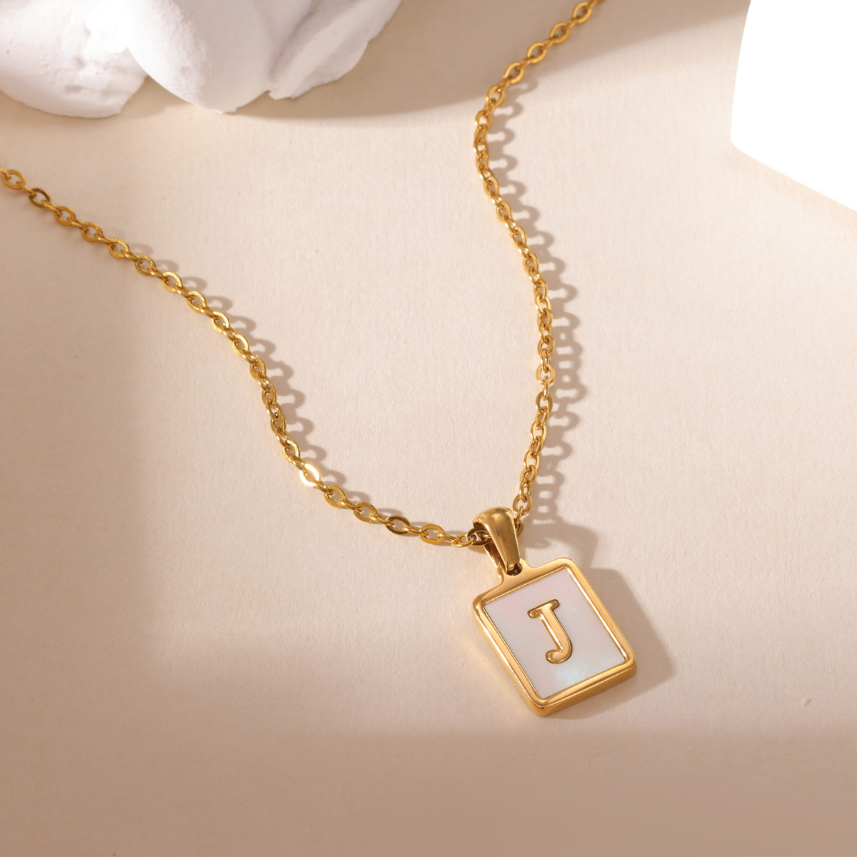Kids Personalised Pearlescent Initial Necklace