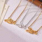 Kids Name Necklace with Heart & Arabesques