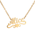 Kids Name Necklace with Heart & Arabesques