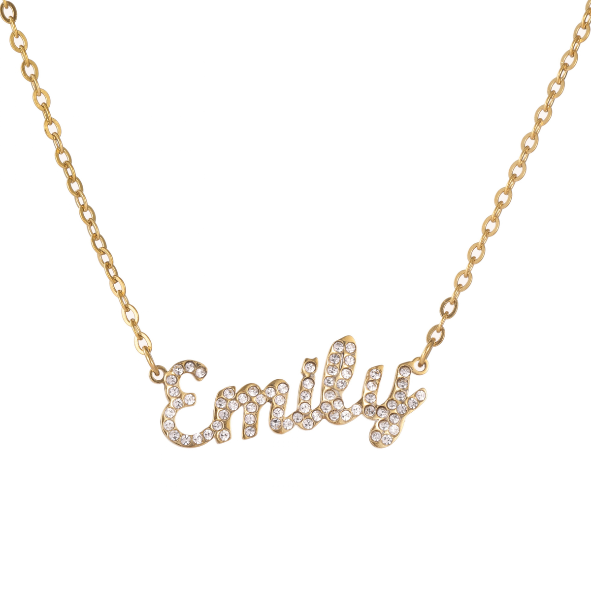 Kids Personalised Crystal Name Necklace