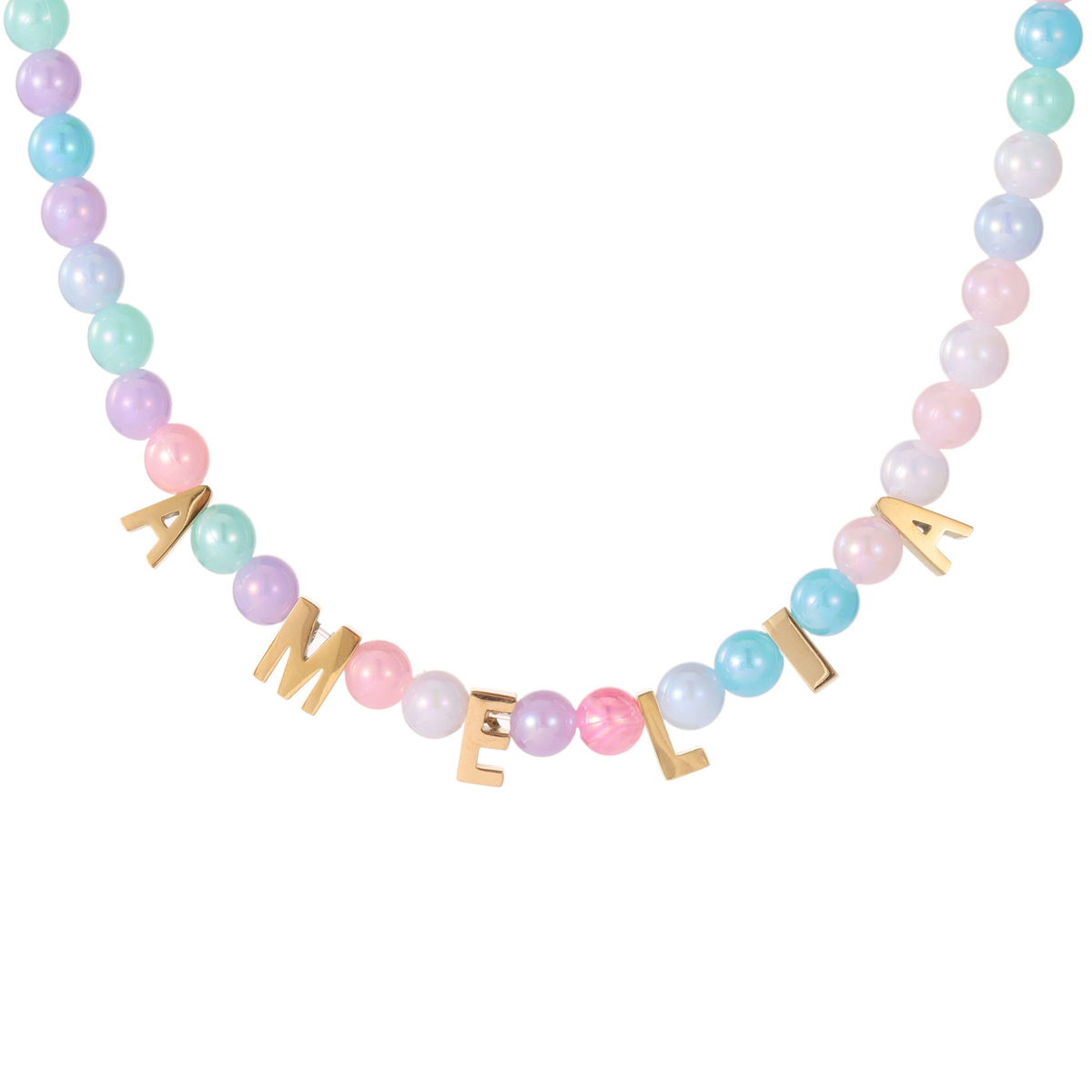 Kids Colourful Bead Name Necklace