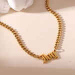 Kids Personalised Gothic Name Necklace
