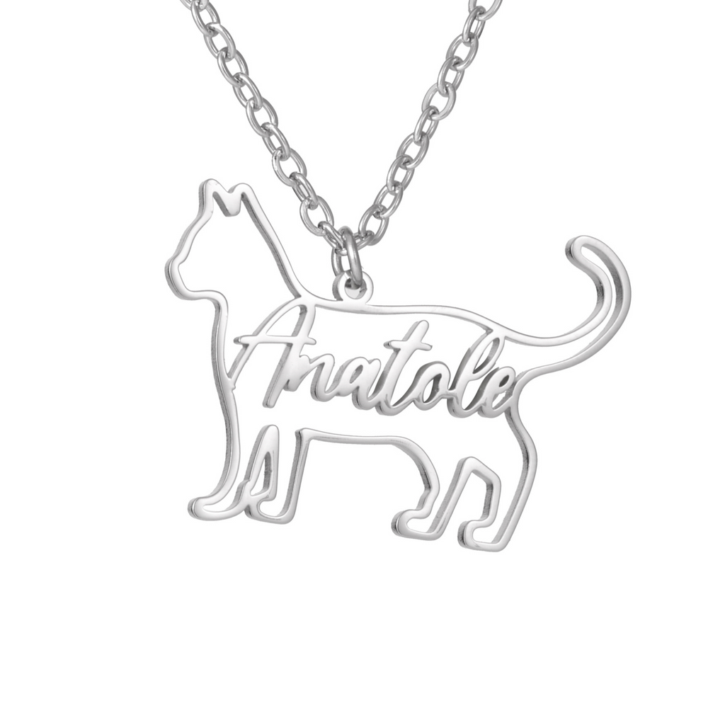 Personalised Animal Silhouette Necklace with Name