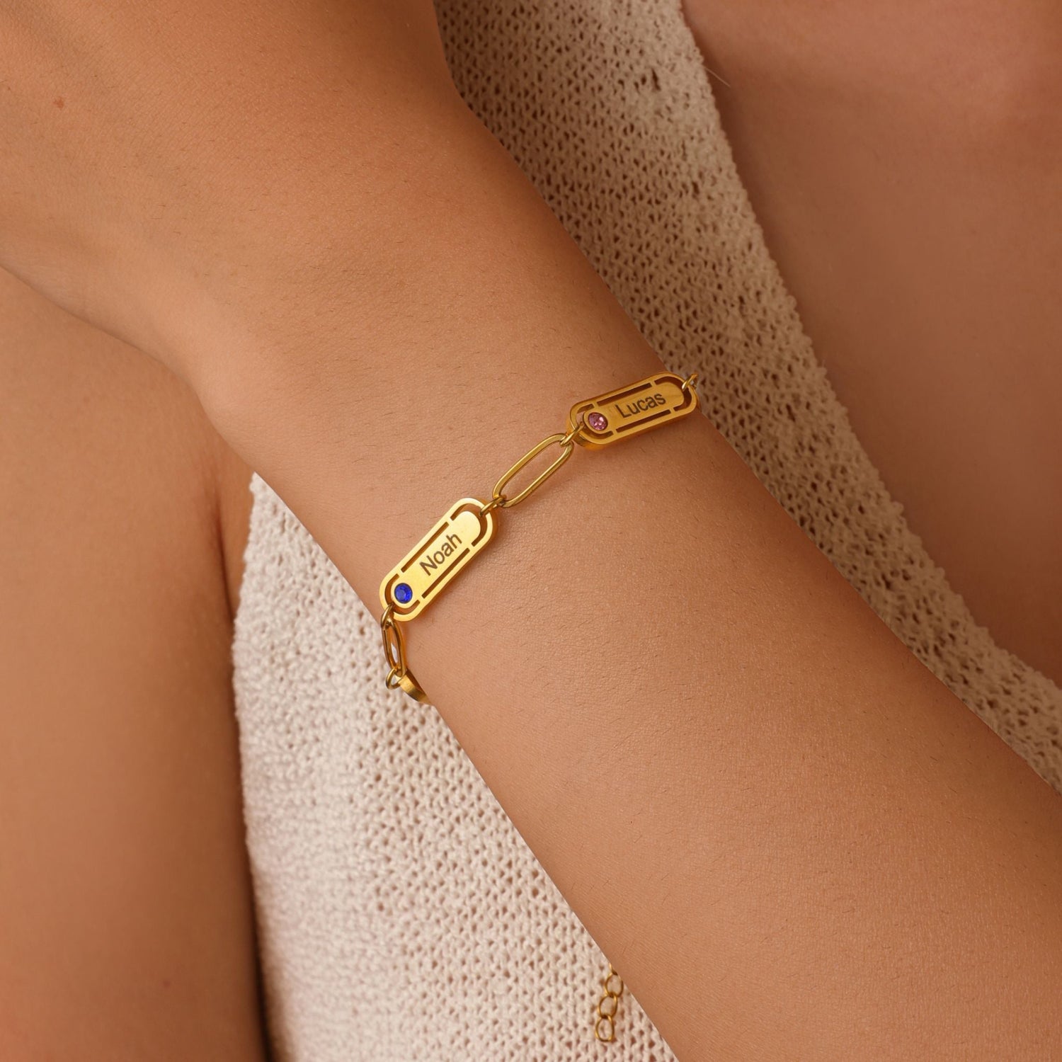 Personalised Family Birthstone Bracelet