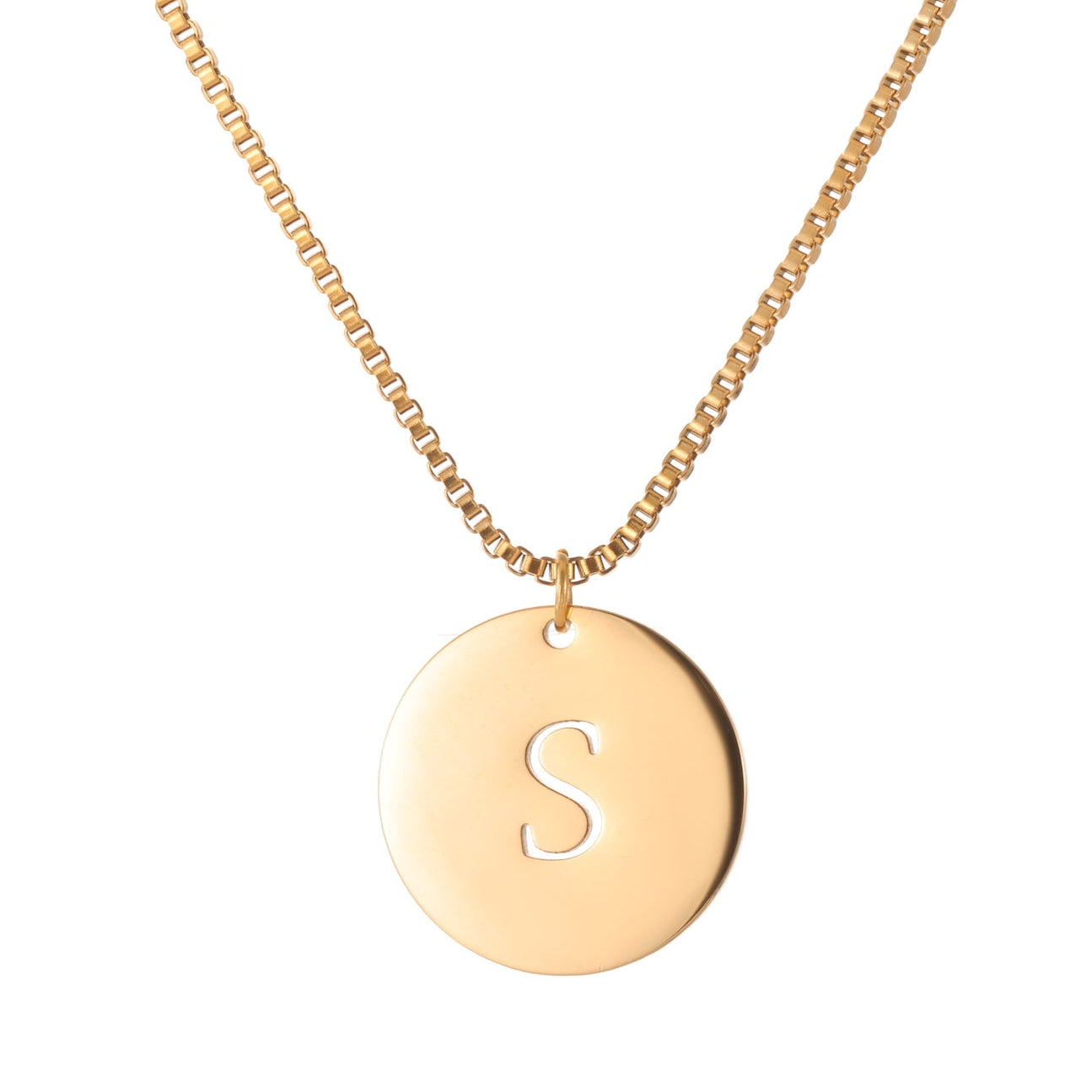 Personalised Initial Medal Necklace