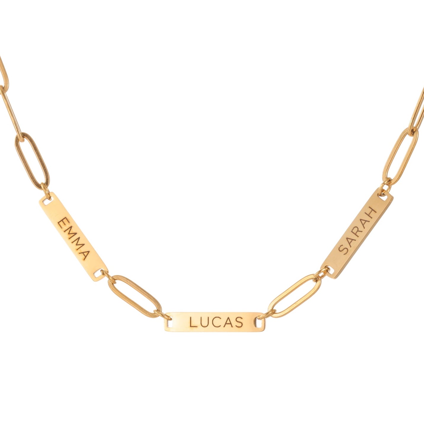 Chain Link Personalised Bar Necklace