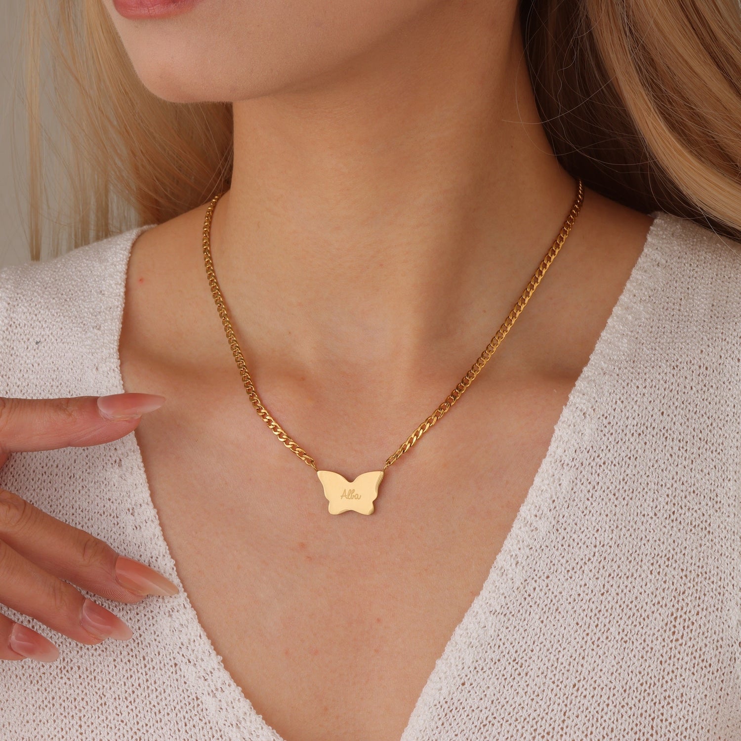 Personalised Butterfly Necklace