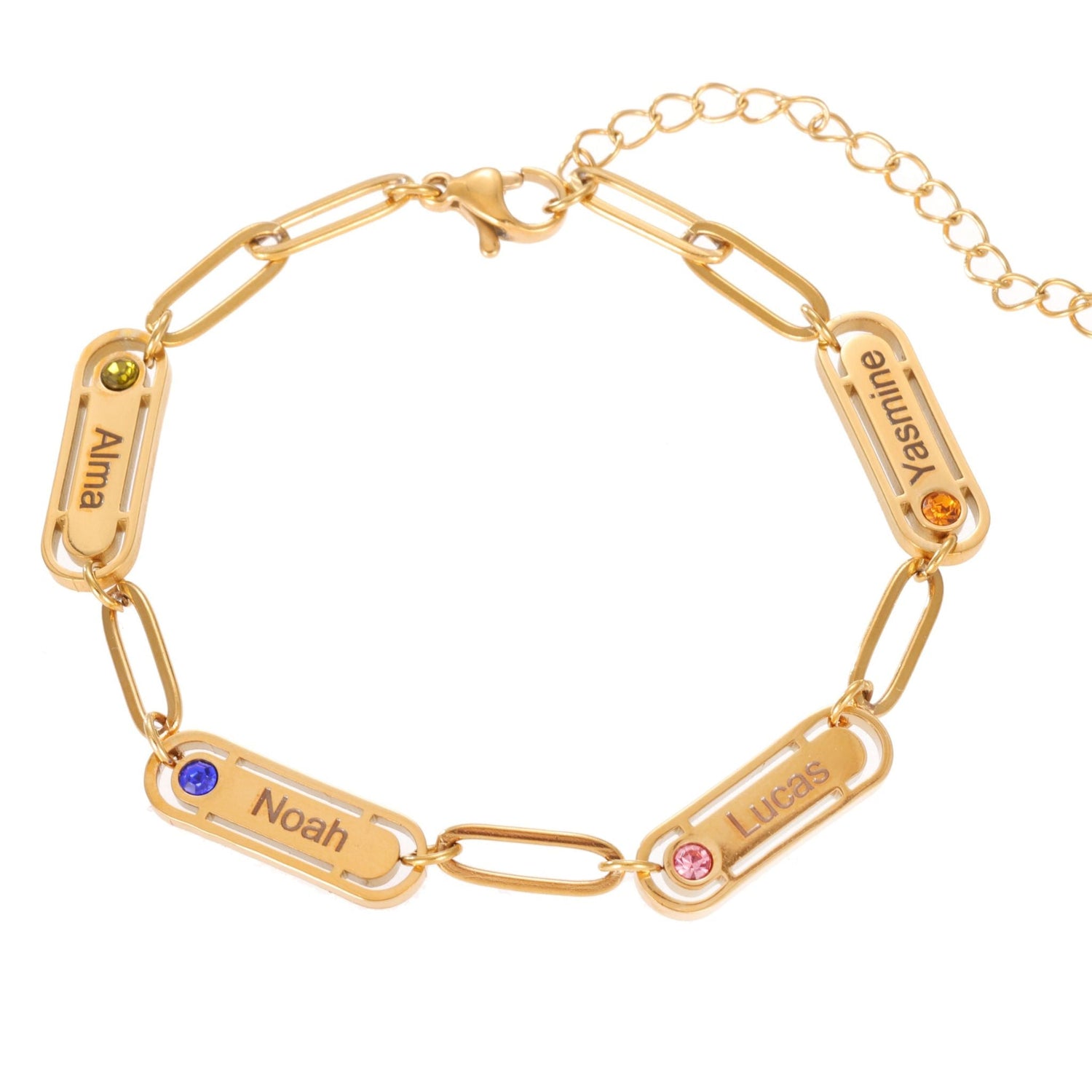 Personalised Family Birthstone Bracelet