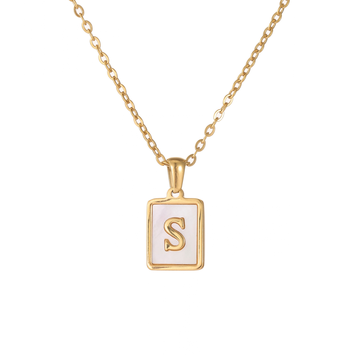 Kids Personalised Pearlescent Initial Necklace