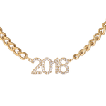 Kids Personalised Crystal Year Necklace