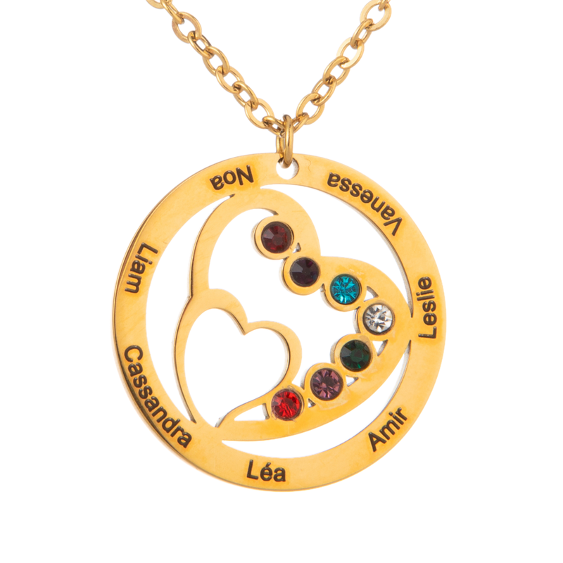 Personalised Family Birthstone Necklace