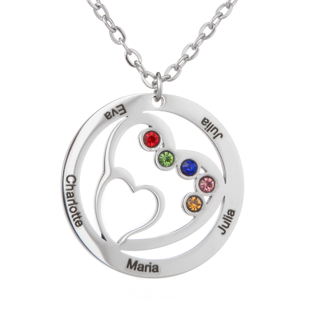 Personalised Family Birthstone Necklace
