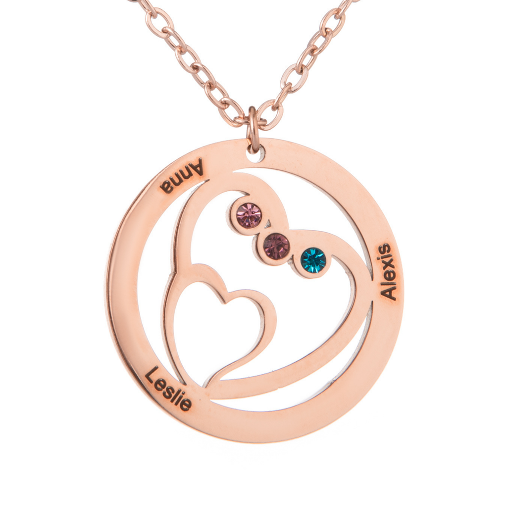 Personalised Family Birthstone Necklace