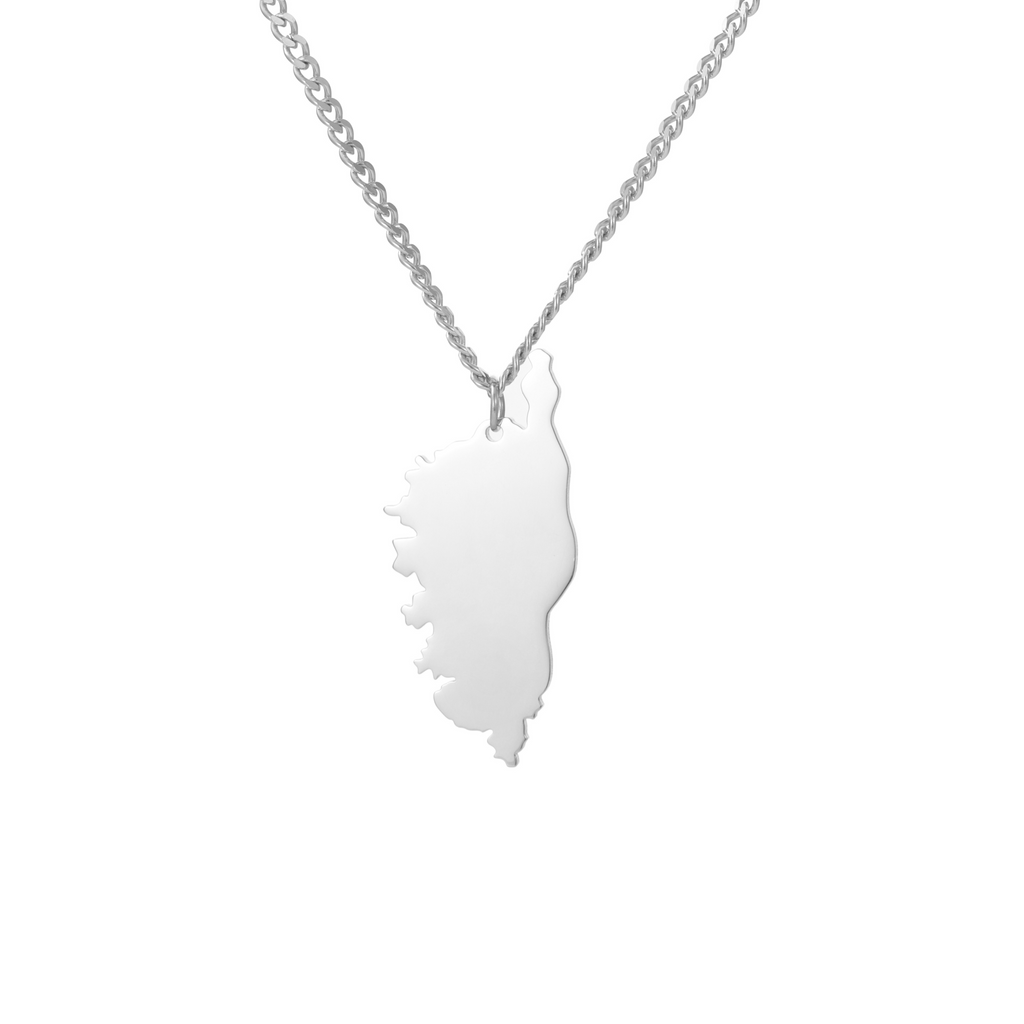 Personalised Map Pendant – Country, City, Island, or Continent