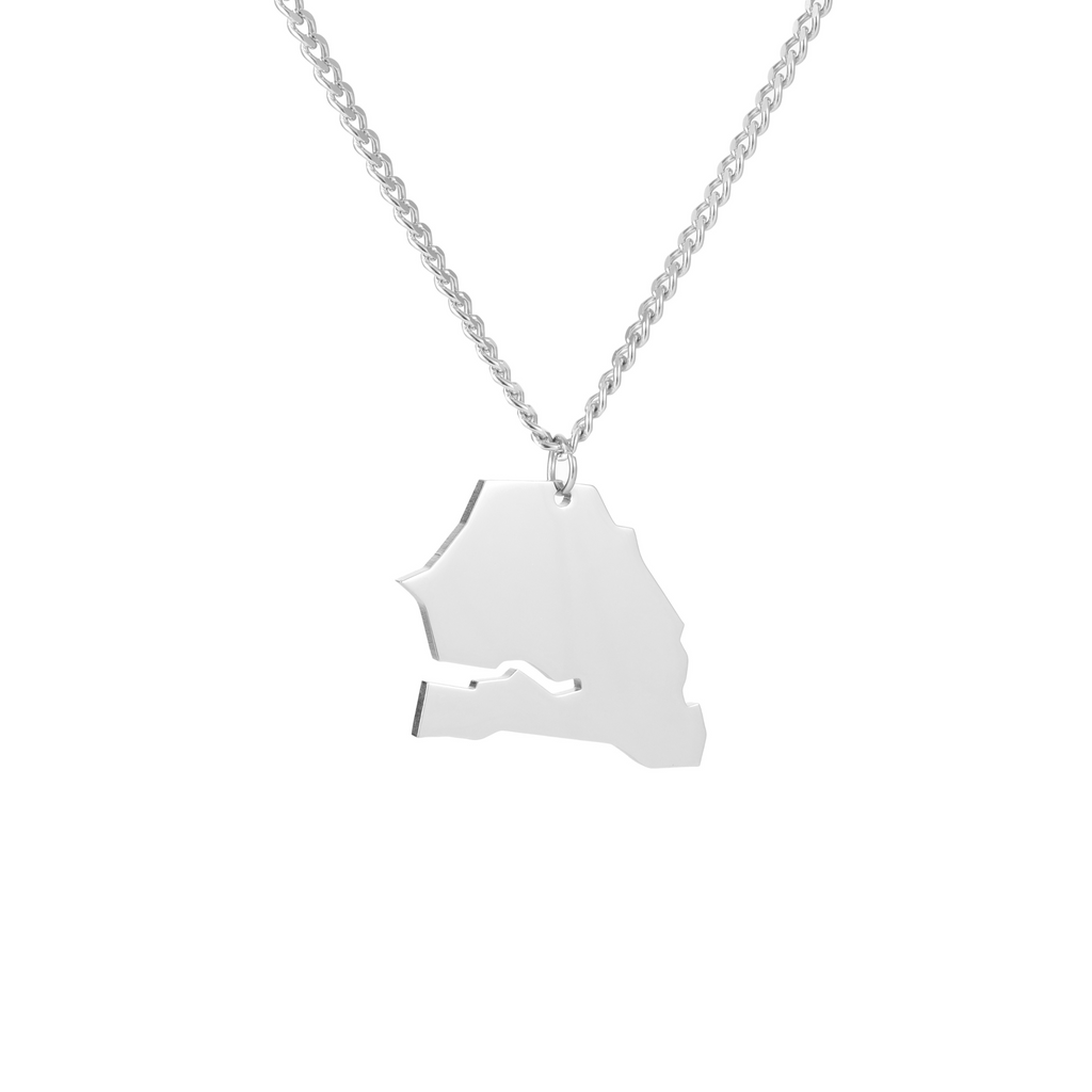 Personalised Map Pendant – Country, City, Island, or Continent