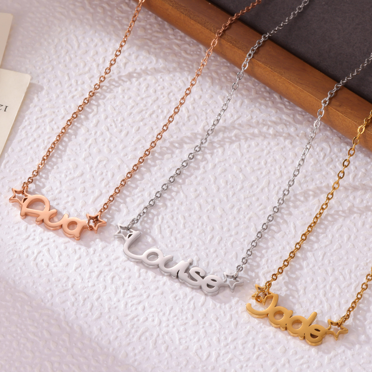 Kids Personalised Star Name Necklace