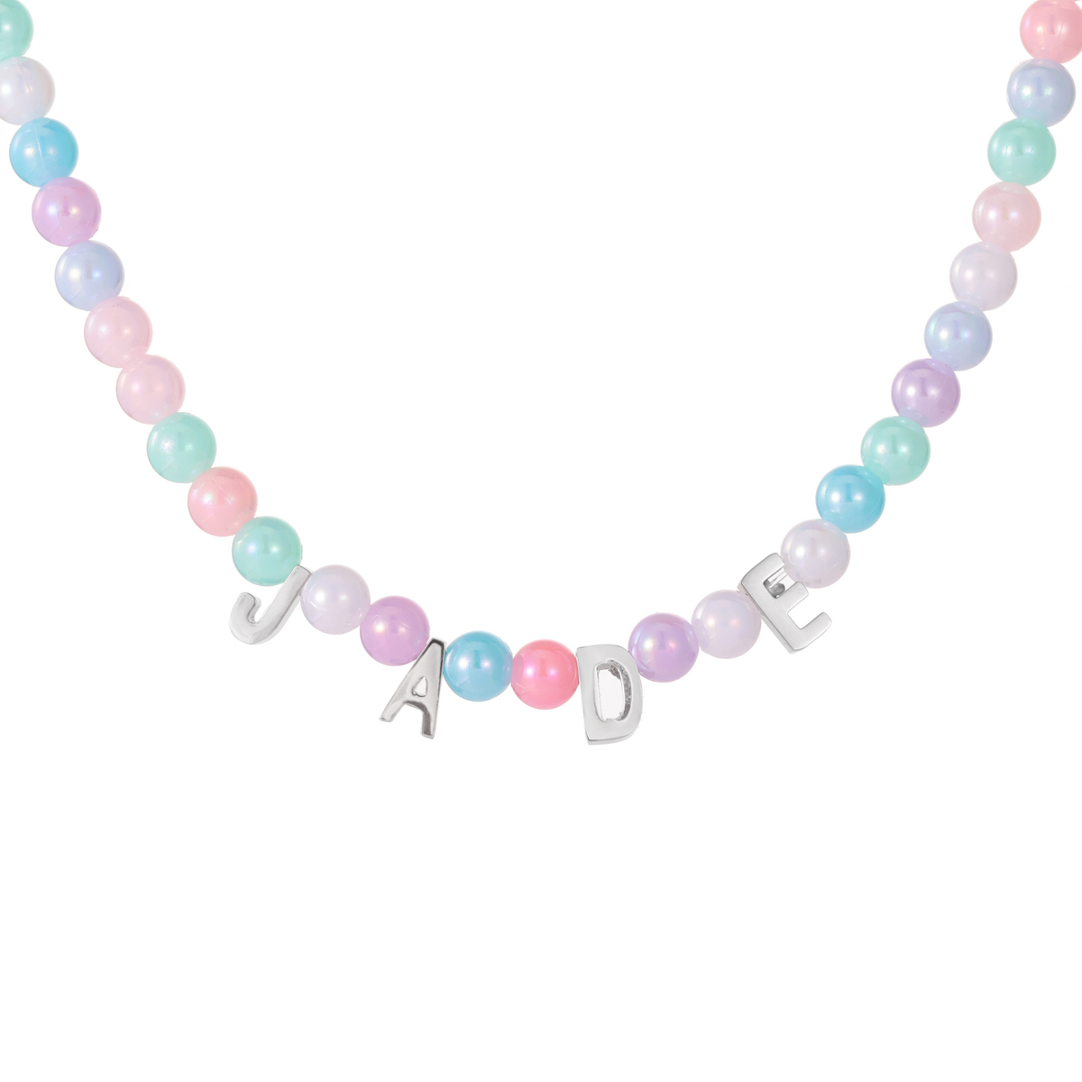 Kids Colourful Bead Name Necklace