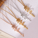 Kids Personalised Rose Name Necklace