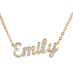 Kids Personalised Crystal Name Necklace