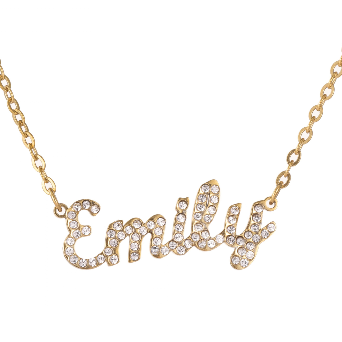 Kids Personalised Crystal Name Necklace
