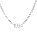 Kids Personalised Crystal Year Necklace