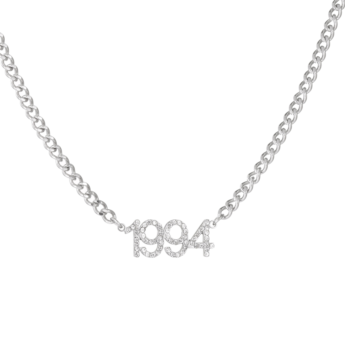 Kids Personalised Crystal Year Necklace