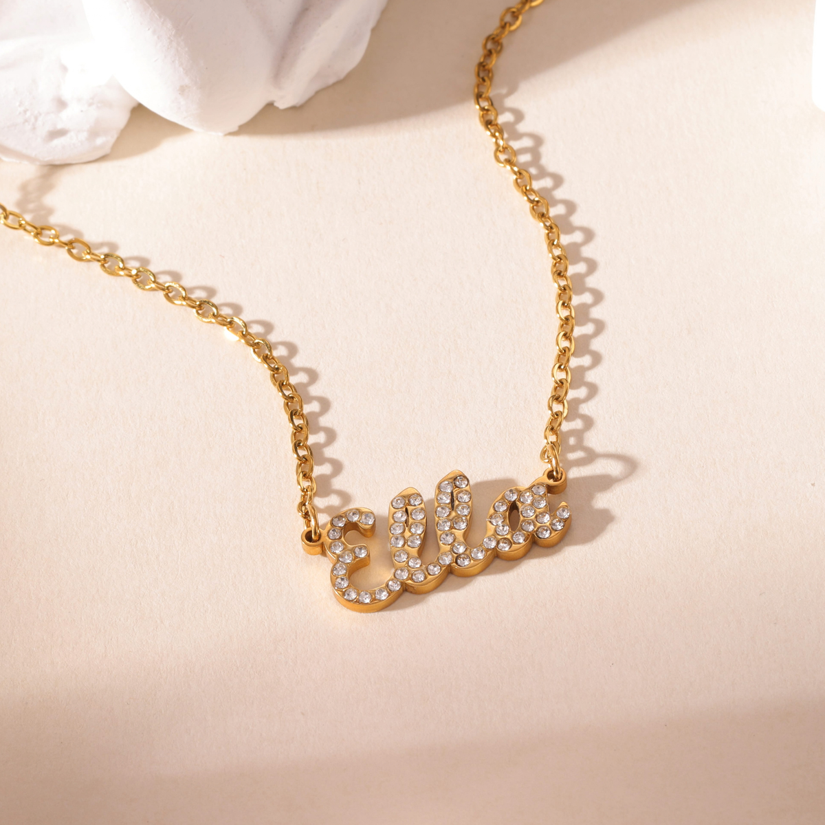 Kids Personalised Crystal Name Necklace