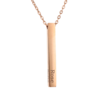 Kids Personalised 3D Bar Necklace