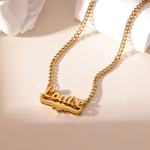 Kids Double Thickness Name Necklace with Heart