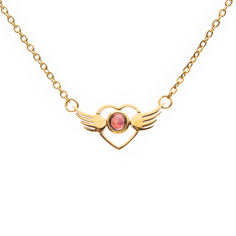 Mystery Projection Pendant – Winged Heart of Love