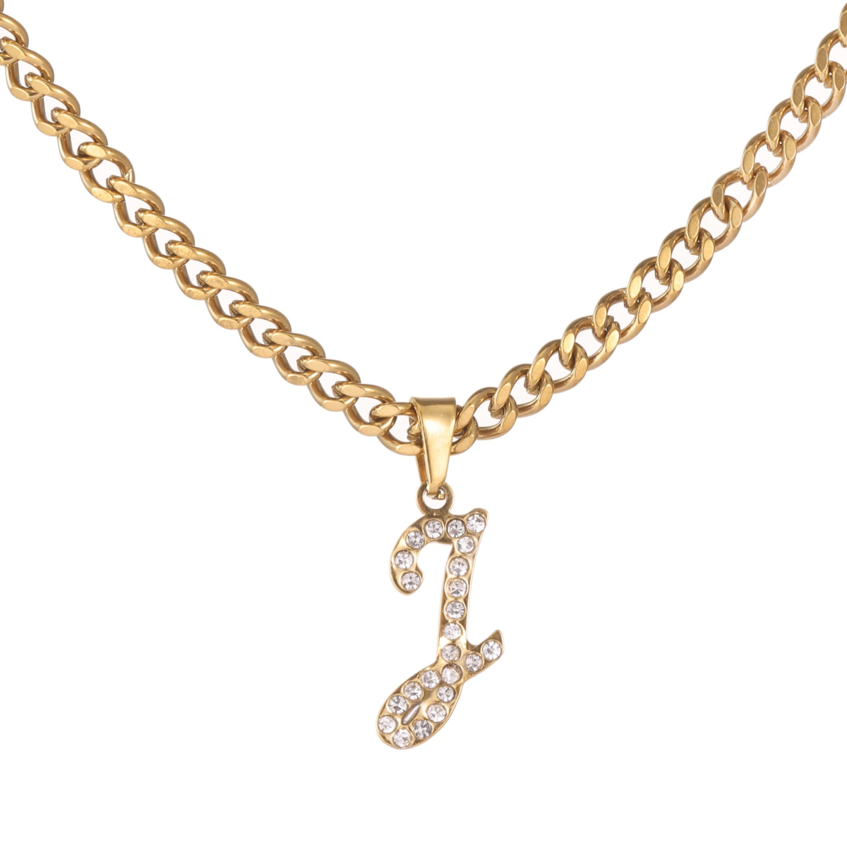 Kids Personalised Crystal Initial Necklace