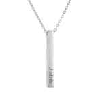 Kids Personalised 3D Bar Necklace