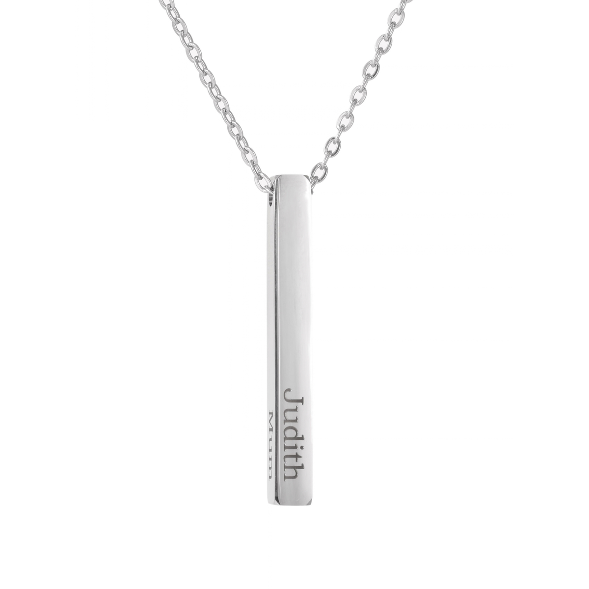 Kids Personalised 3D Bar Necklace