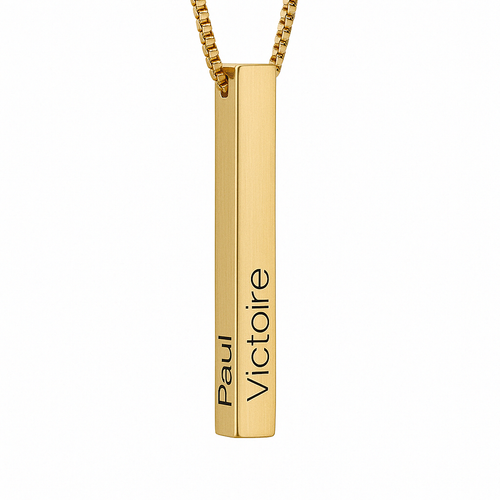 Personalised 3D Bar Necklace