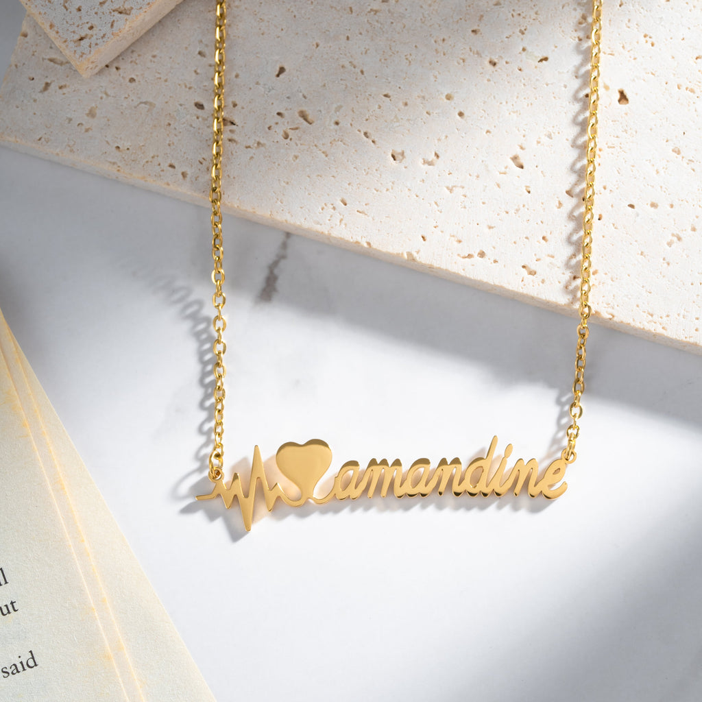 Heartbeat Name Necklace