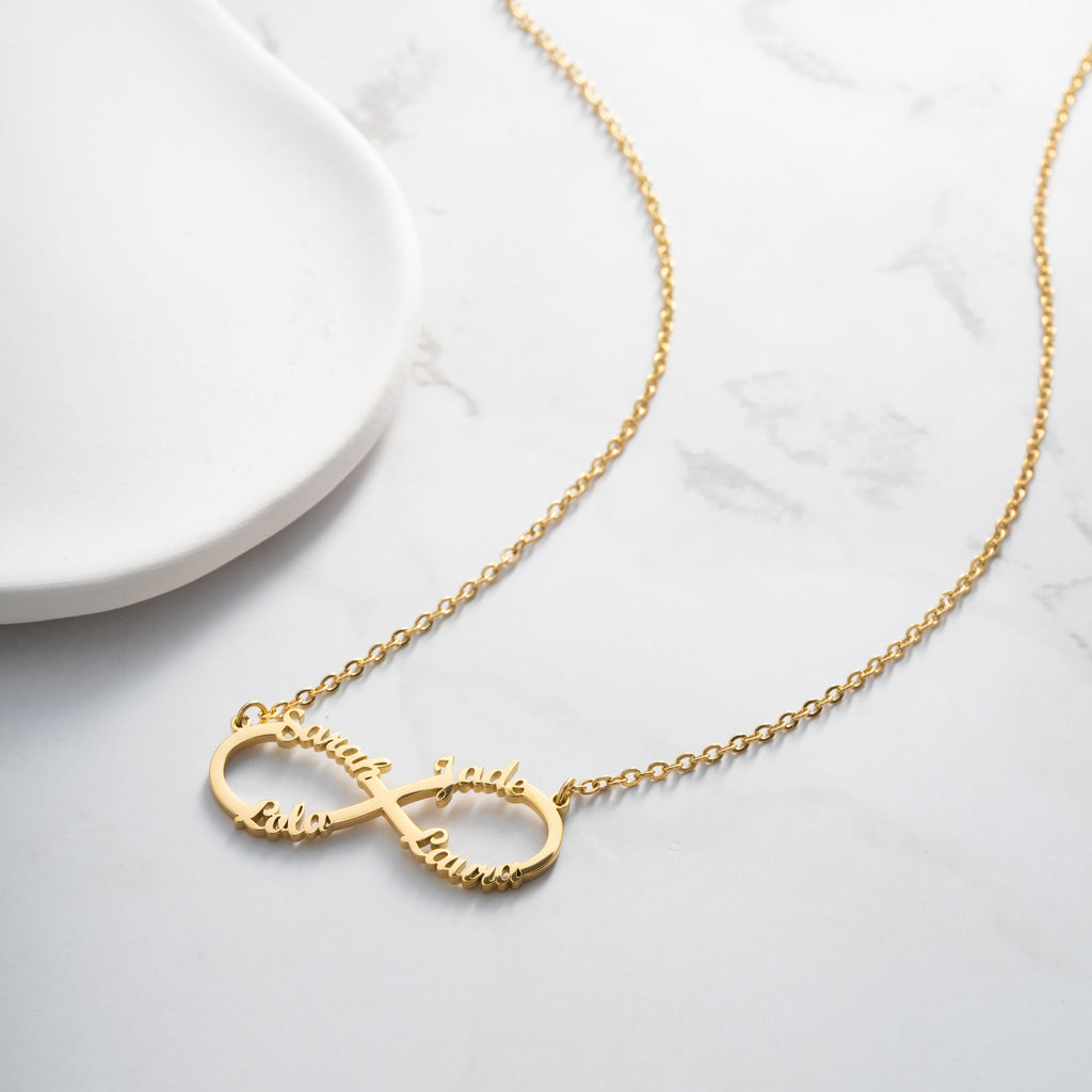 Double Heart Infinity Necklace