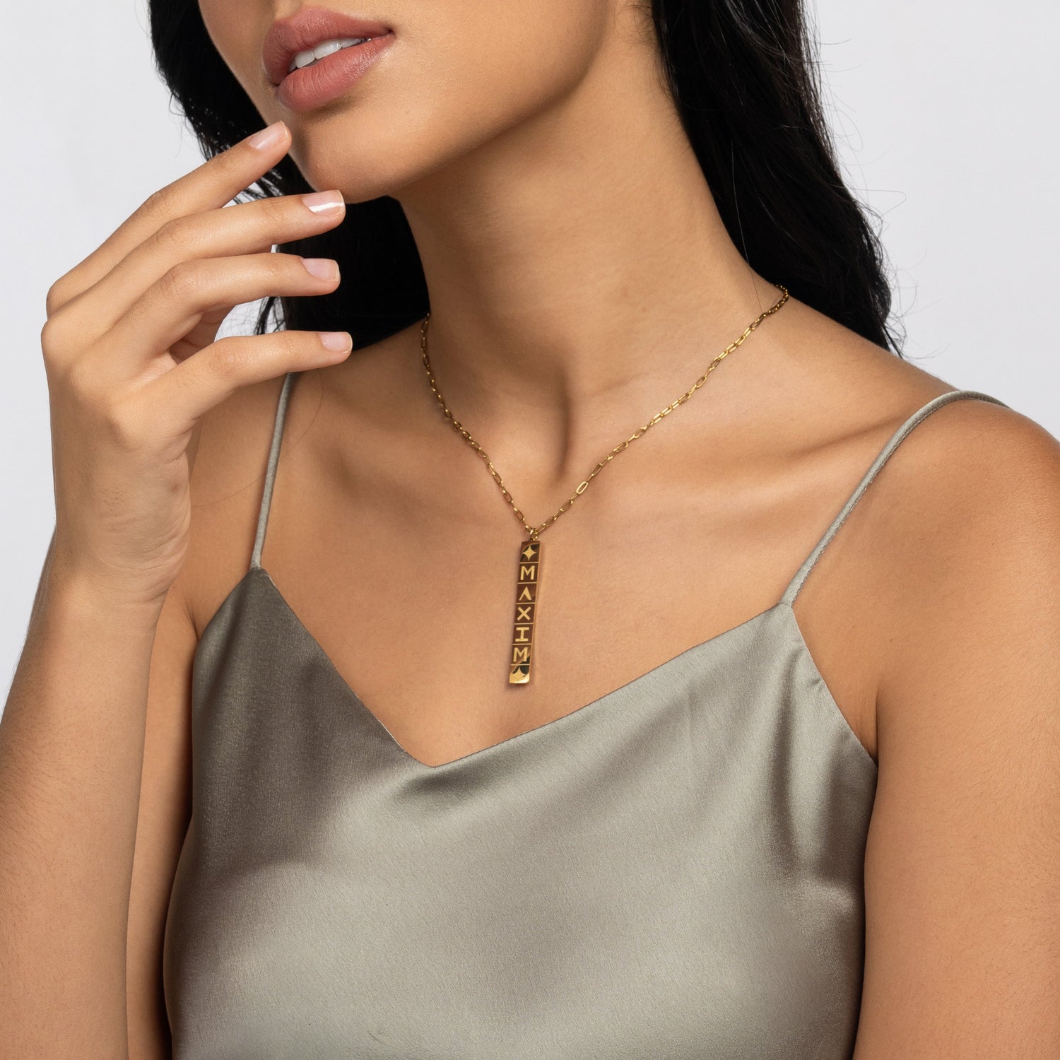 Personalised Domino Initials Name Pendant