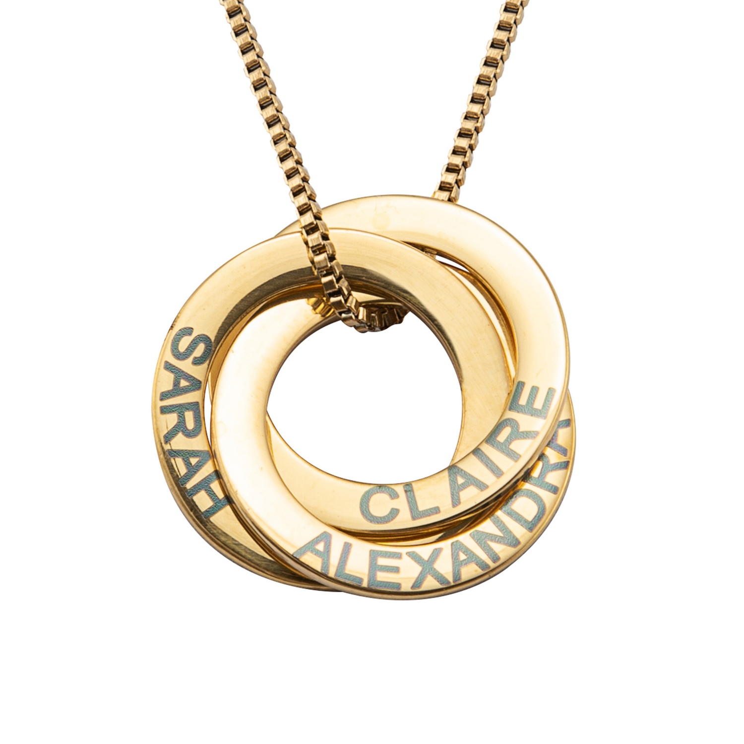 Intertwined Love Rings Necklace