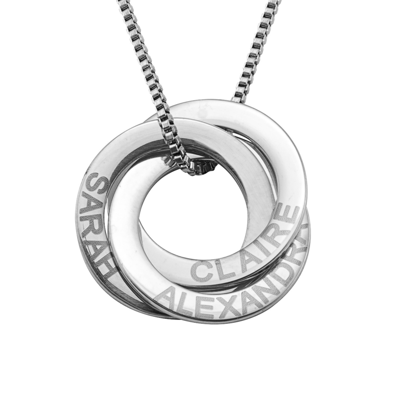 Intertwined Love Rings Necklace