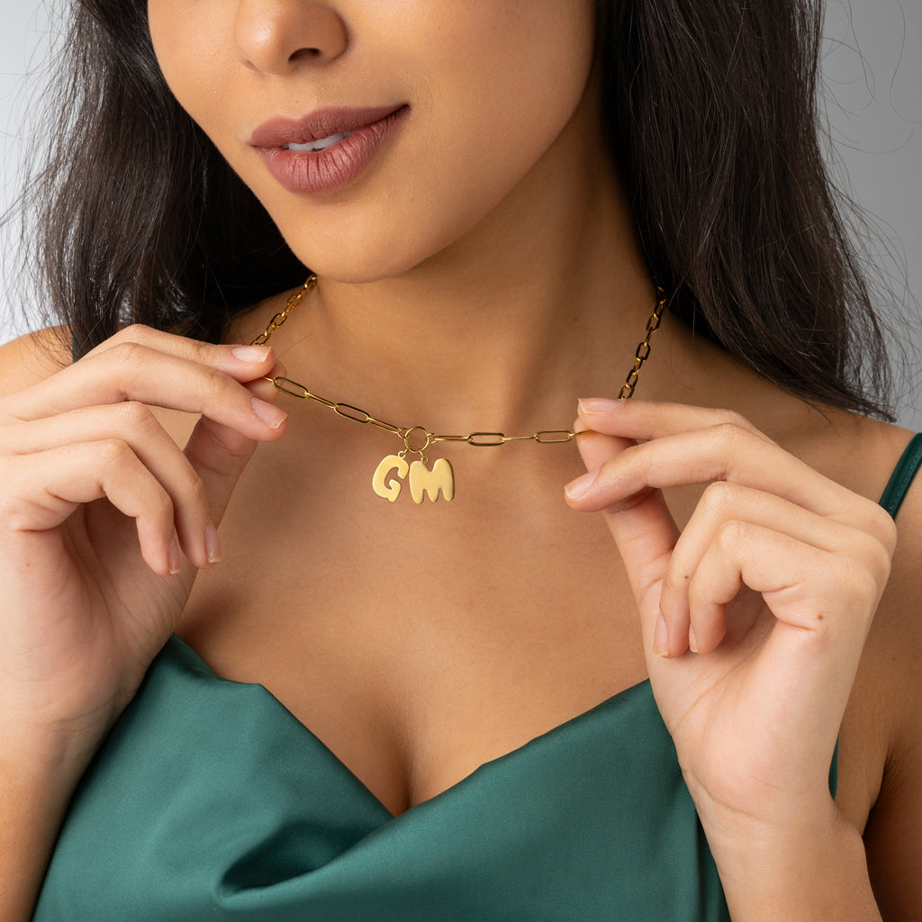Personalised Bubble Letter Necklace