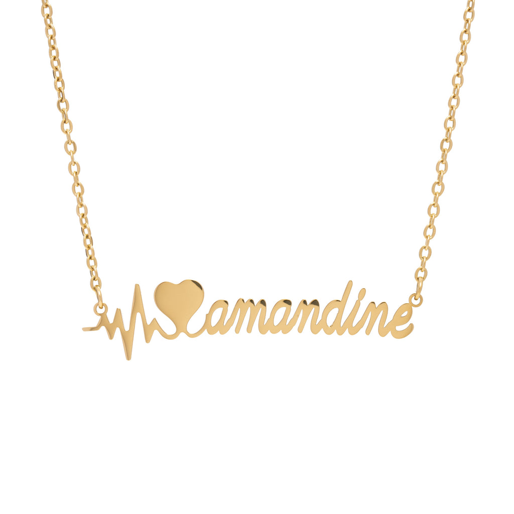 Heartbeat Name Necklace