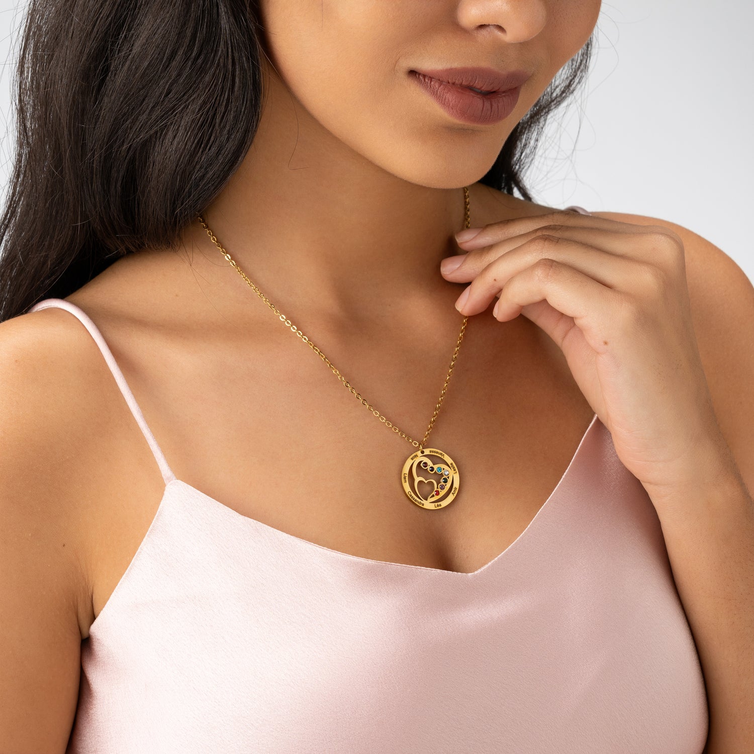 Personalised Family Birthstone Necklace