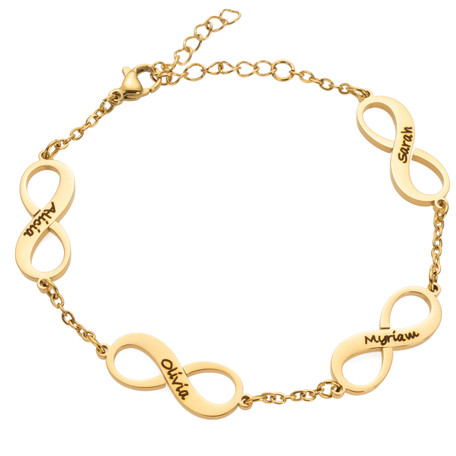 Personalised Infinity Pendant Bracelet