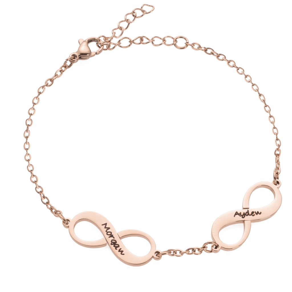 Personalised Infinity Pendant Bracelet