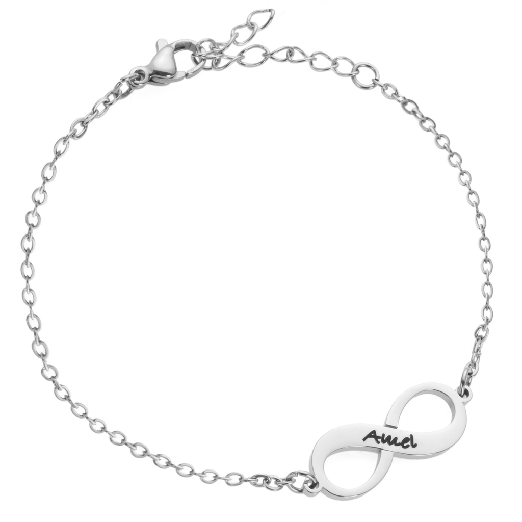 Personalised Infinity Pendant Bracelet