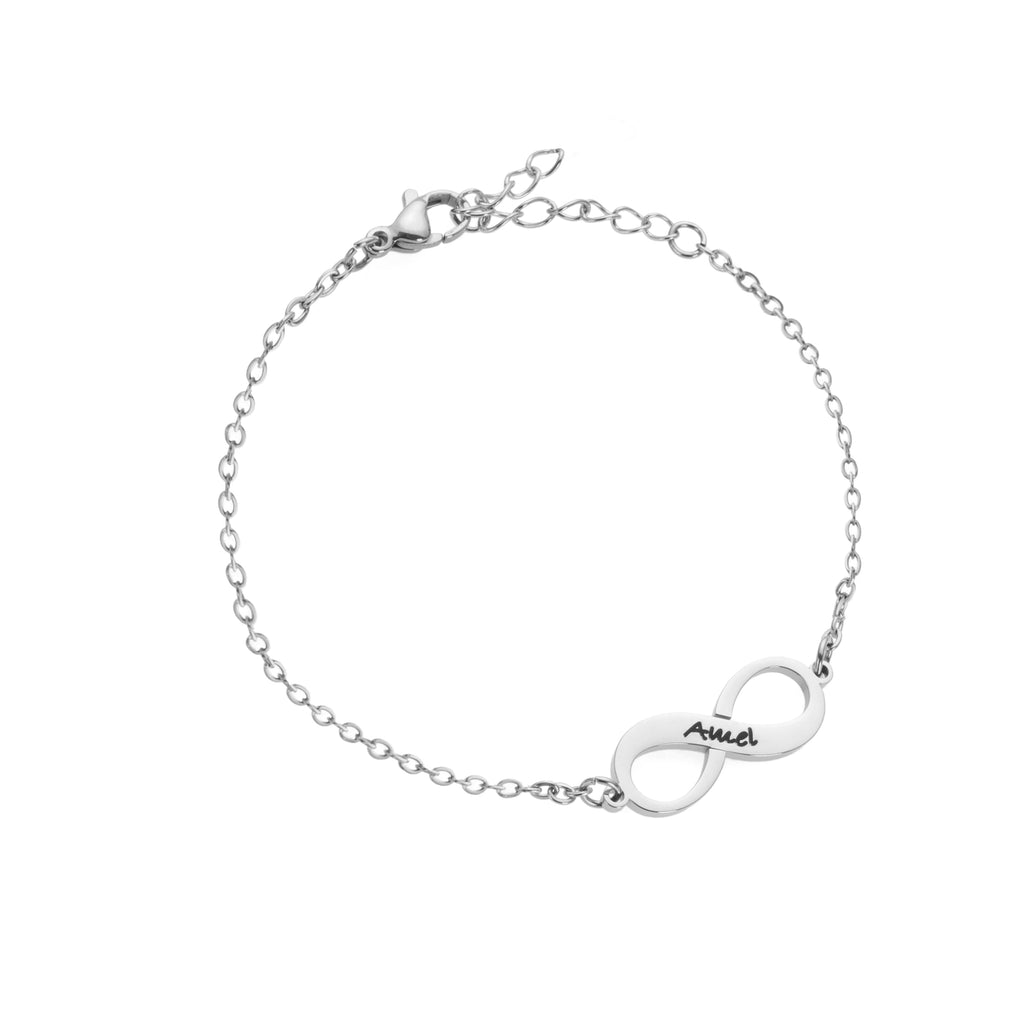 Personalised Infinity Pendant Bracelet