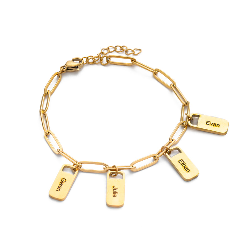 Personalised Link Bracelet with Charms