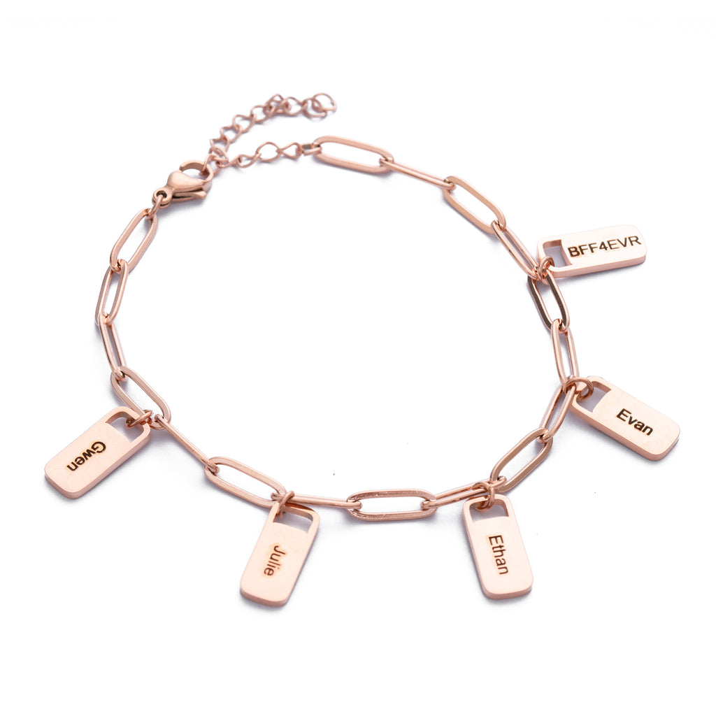 Personalised Link Bracelet with Charms