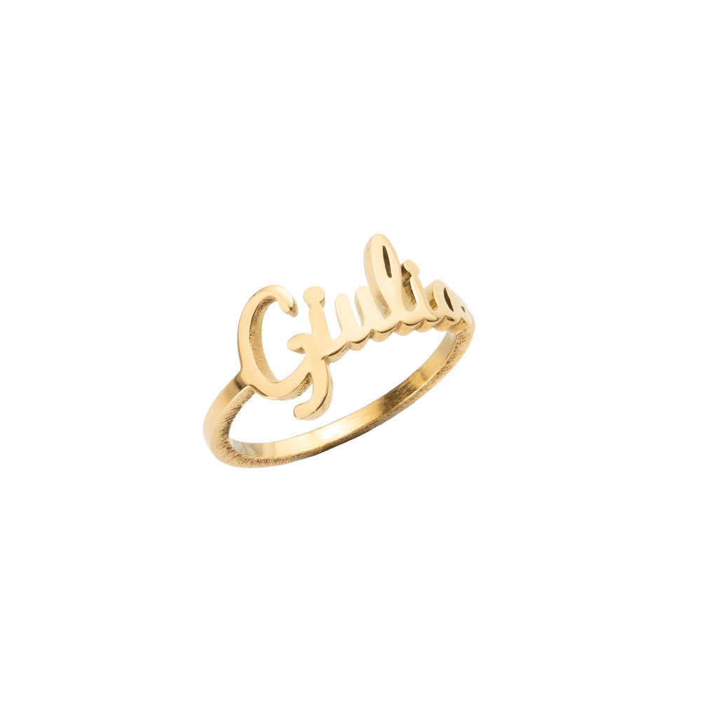 Personalised Cursive Name Ring