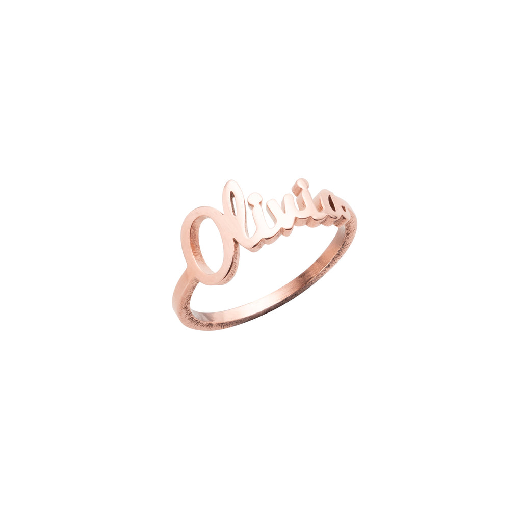 Personalised Cursive Name Ring